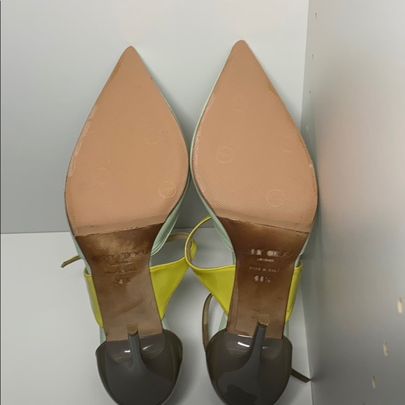 Jimmy Choo Typhoon Key Lime Lemon and Pebble Pump - Picture 3 of 8
